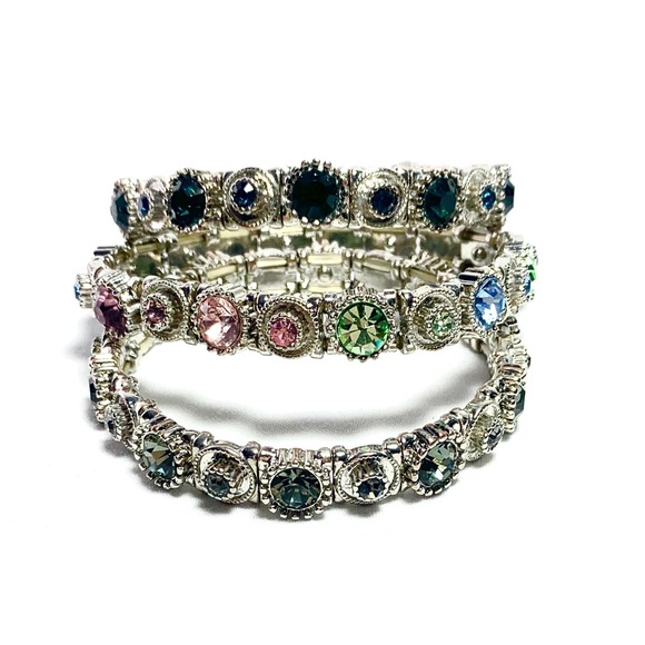 Set of 3 Jeweled Bracelets - Picture 3 of 3
